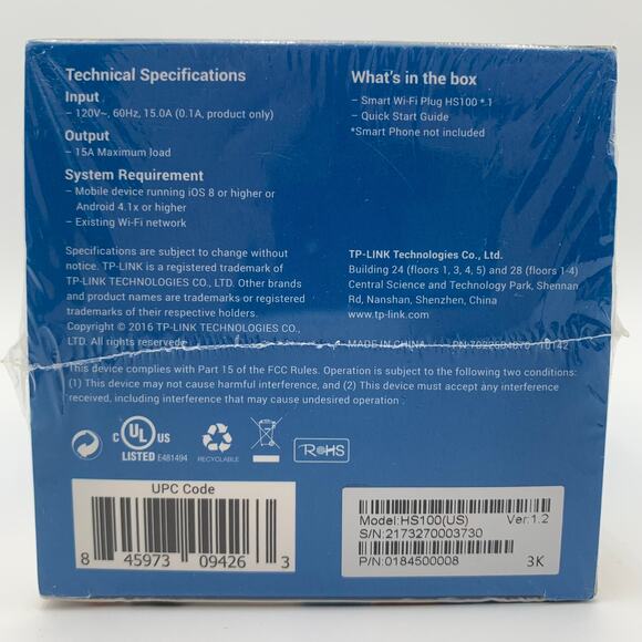 TP-Link Smart Wi-Fi Plug HS100 Google Assistant Amazon Alexa NEW & SEALED - Picture 5 of 5